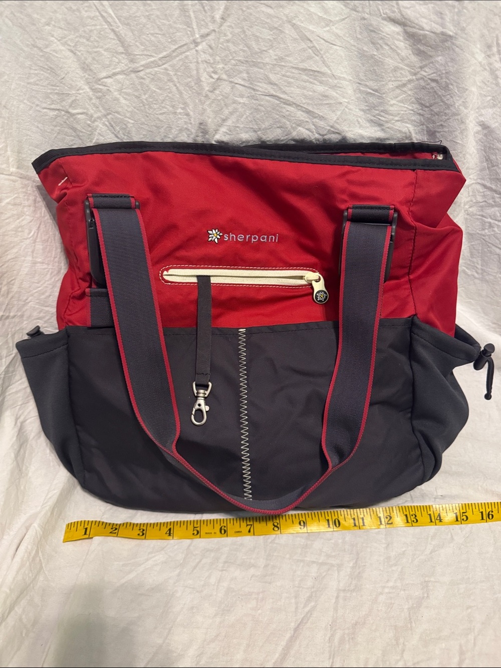 Sherpani Red and Black Organizer Tote